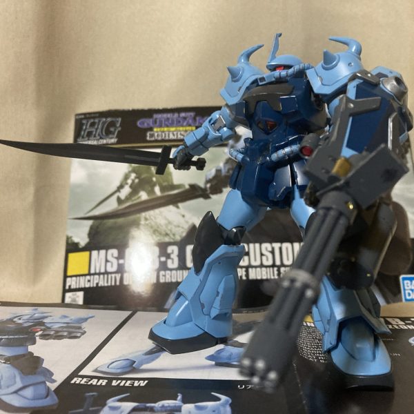 手を加えましたグフ・カスタム（塗装&スミ入れ）