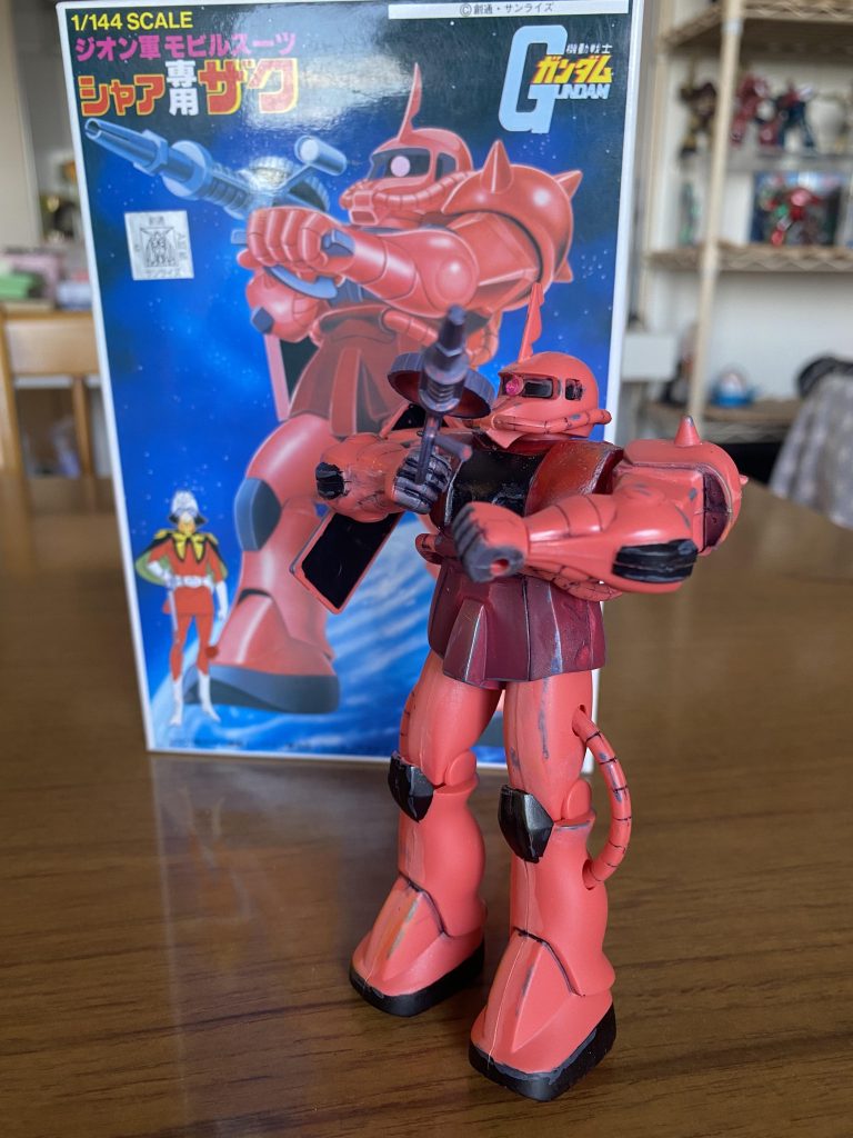 旧キット　シャア専用ザク1/144–2枚目/制作者：@jhonkosu