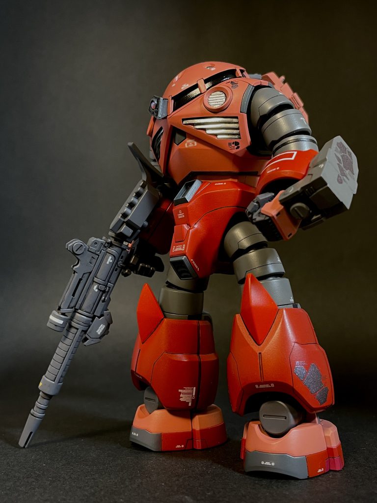 MSM-07S型は優秀な機体であり、シャア・アズナブル専用機には、20%のチューンナップが施されているという設定のようです。やはりシャア専用といえばピーキーな機体を想像してしまいます。そして今回の改修により、水中及び陸上の機動力を大幅に向上させ、更にジャジャ馬な機体に改修しましたこれが男のロマン