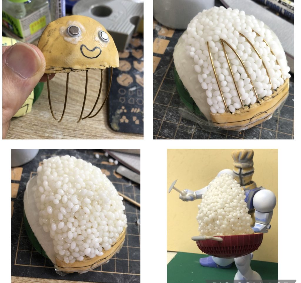 The making of fry rice 