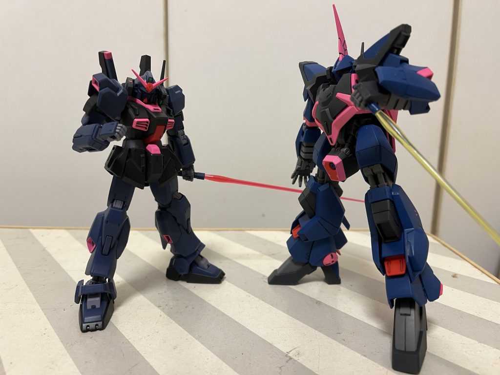 多分、同じ部隊のバーザムと一緒に!もう一体、この部隊に入れたい子がいるので早く作ってあげたい…ただ、作るよりも物置から発掘する方が大変そうなんですよね、、