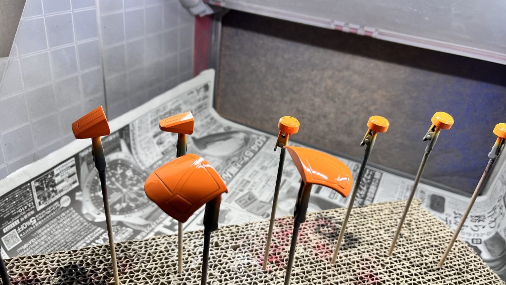 オレンジは調色して3パターン作りました✨