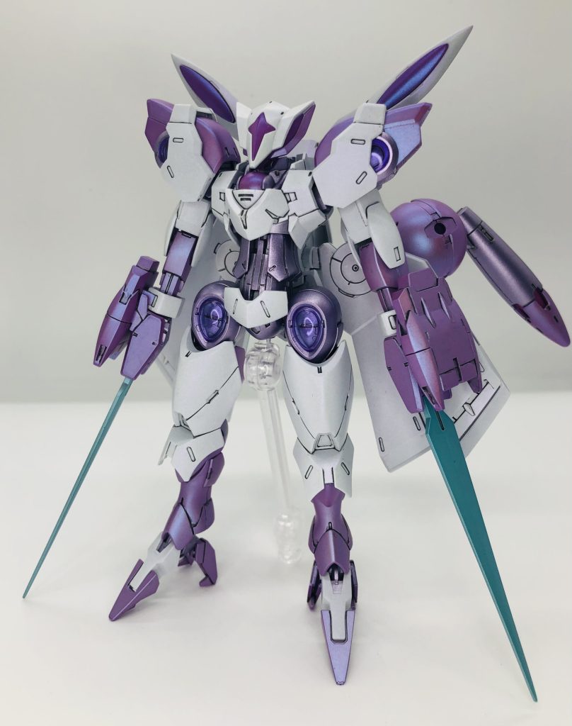 今回は偏光パール系で塗装してみました✨…が、ショボい撮影環境なので全然実物の良さが撮れてない…😭そしてなんかフ●ーザ様カラーっぽい（笑）