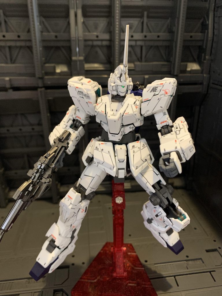 ユニコーンモードで。スジボリを掘り直したので、かなりディテールが強調されました。