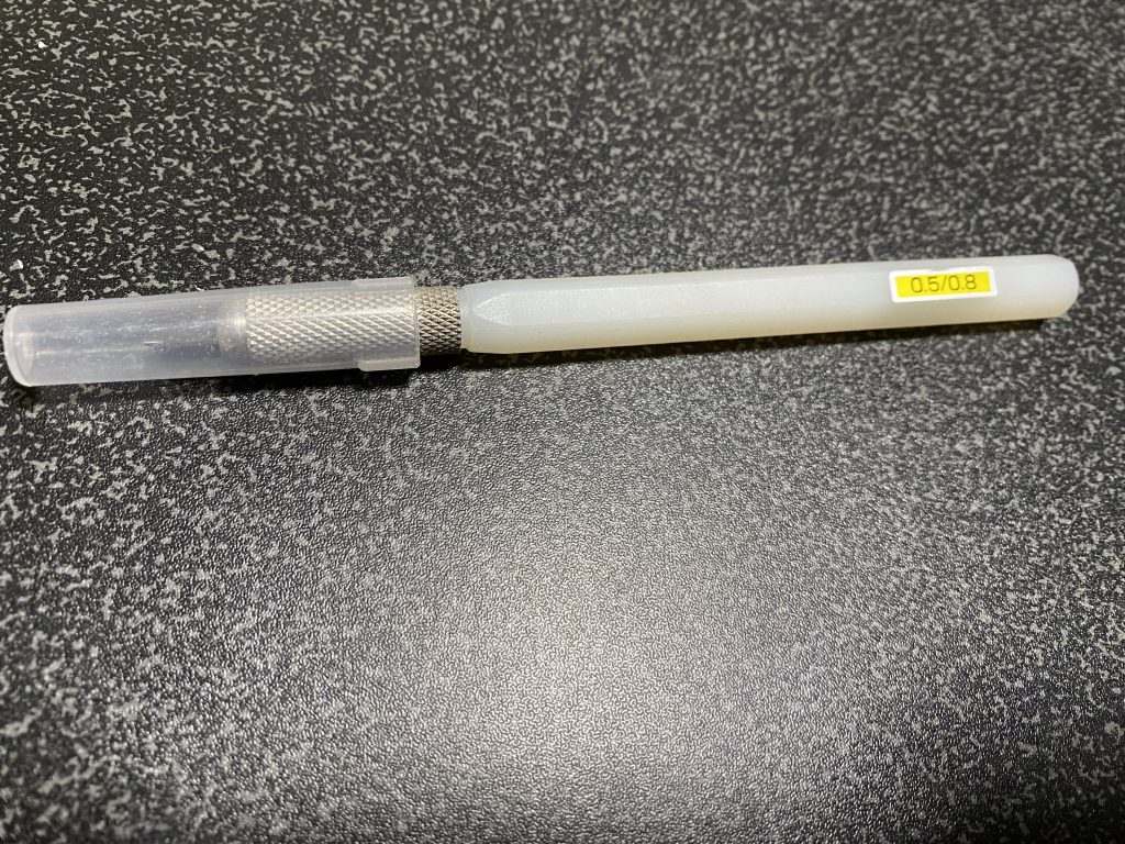 今回は大きめの機体なので段落ちモールドも大きめの0.5mmのを使いました。