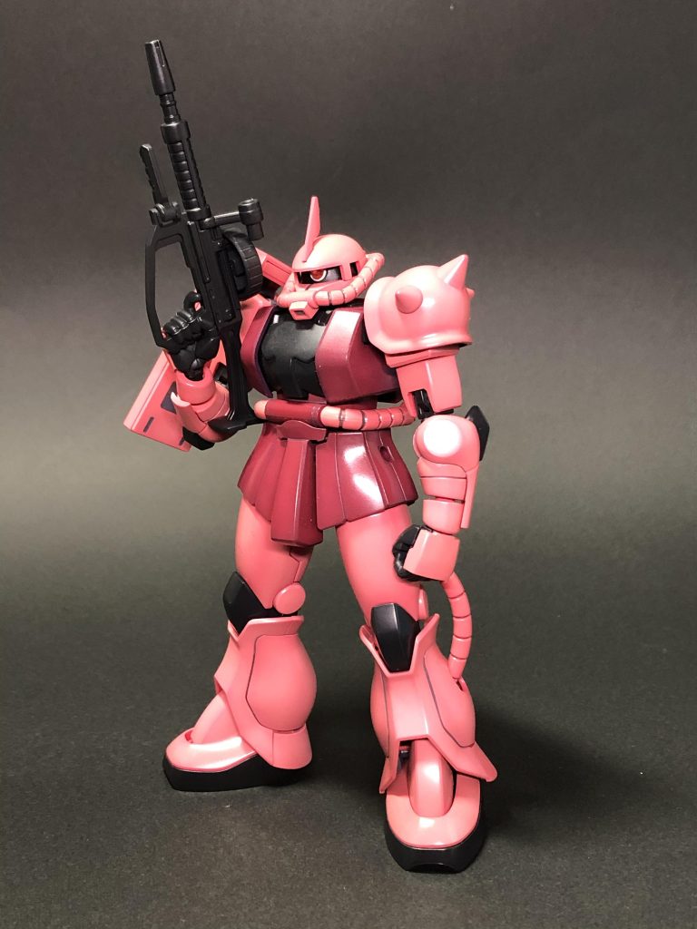 ピンク部下地:基本色にグリーンを少々基本色:シャアっぽいピンクハイライト:基本色に白を少々配合比は忘れました(笑)