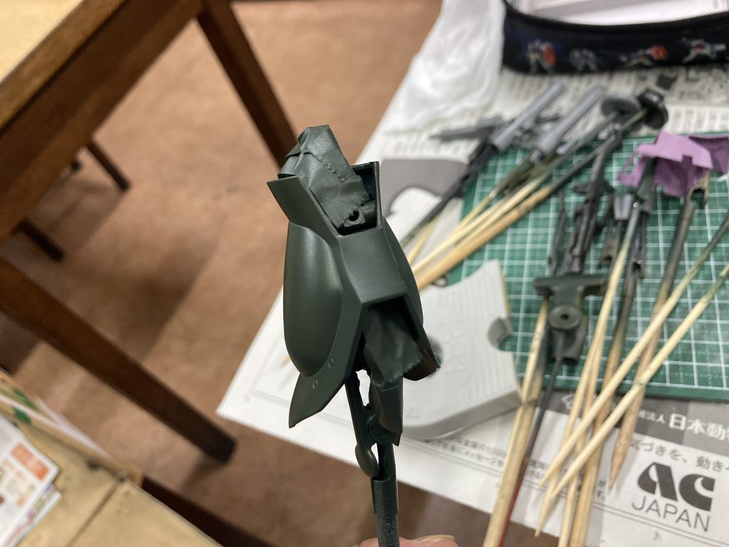 正面の合わせ目もちゃんと消して💦