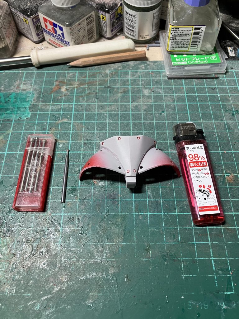 ところどころに埋設リベットをやってみましたいい感じになったと思います