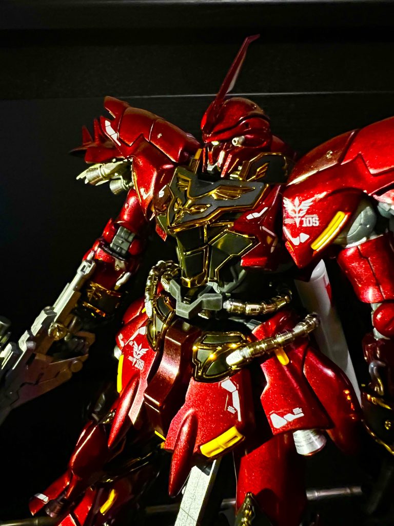 シナンジュ RG キャンディ塗装＋メタルパーツによるディテールアップ–4枚目/制作者：@ffxi1031