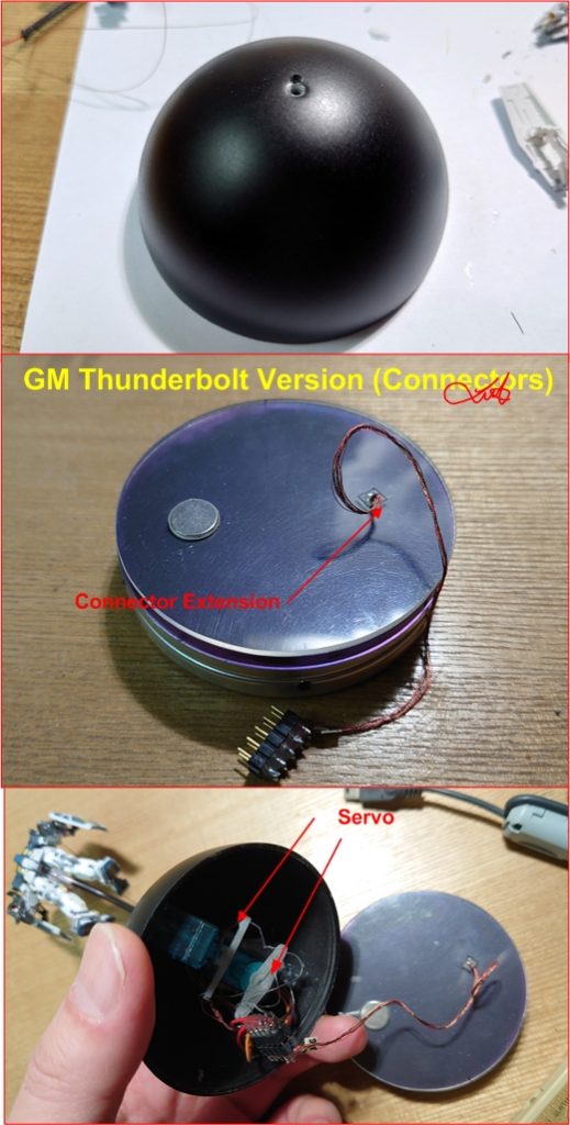 拡張接続 - 元のプラットフォームを拡張して、より大きなデバイスを制御およびハングアップするために使用されます。 x 軸と y 軸の動きを制御するために 2 つのサーボを取り付けます。 プラットフォーム製作全般については、前作ザクIIIの紹介を参考にしてください。