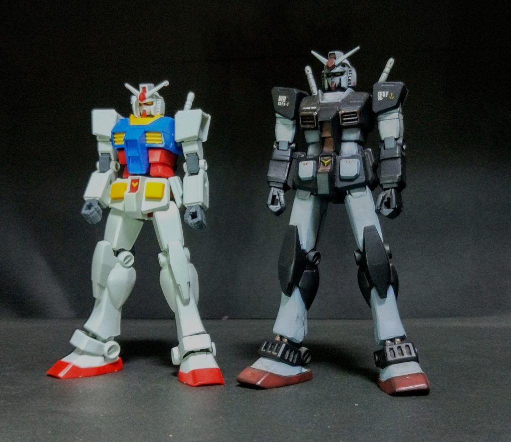 ついでにそのままでもカッコ良いEGガンダムとの比較😊