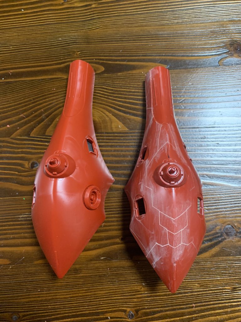 こうやって、改めてみるとスジ入れた方がカッコイイな。個人的な意見ですが、、