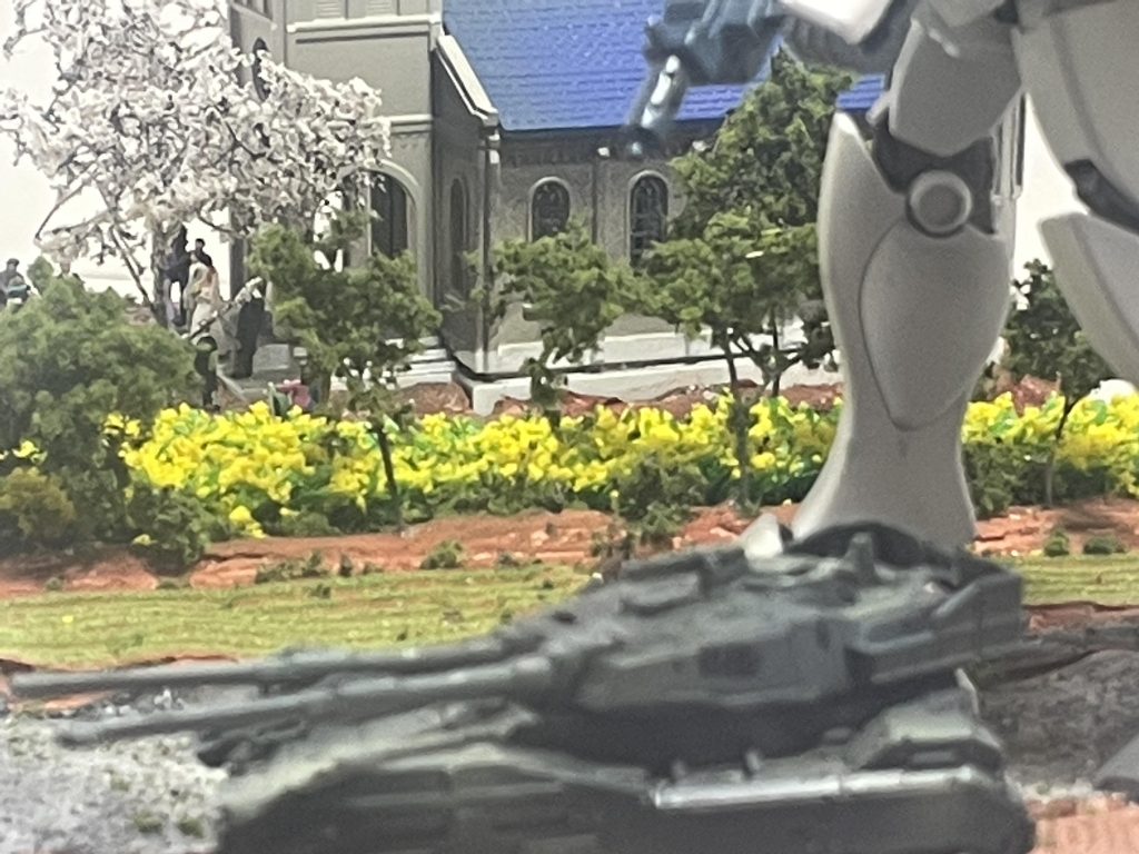 桜の開花宣言を知ってから3日で仕上げました。今回のジオラマ作成で色々材料を手に入れたのでまたチャレンジしたいですね。