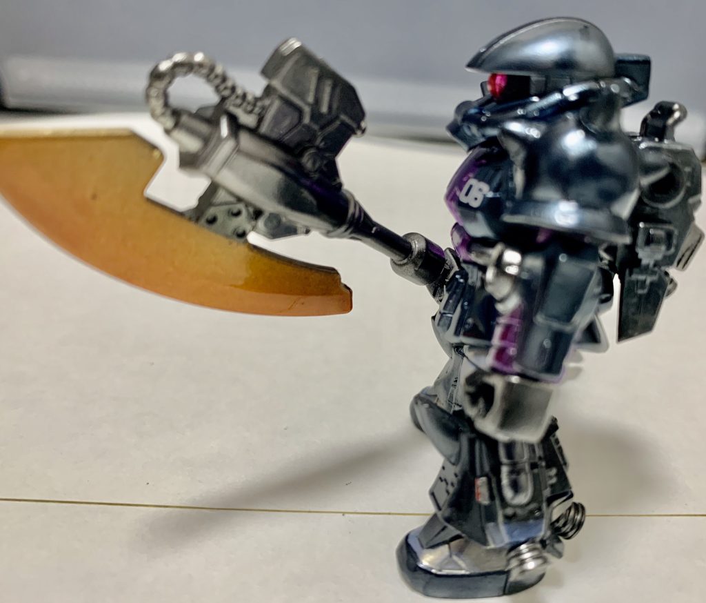 モビルスーツアンサンブル　オルテガ専用高機動型ザクⅡ(オリジン版黒い三連星仕様)–4枚目/制作者：ガシャポン魂