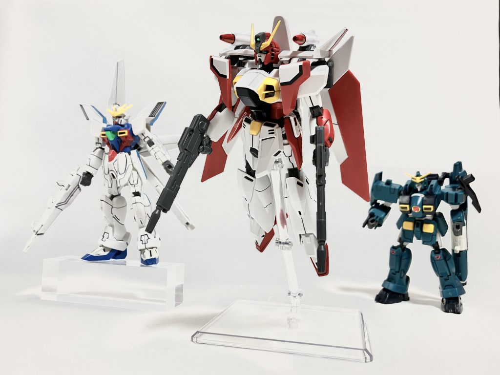 ガロード、ロアビィ、先に行ってるぜ！遅れずに着いてきな！的なワンシーン。兄弟の為に金を稼ぐウィッツいいですよね😆ガンダムXは敵味方含めて魅力的なキャラが多いのでたまらん！！というかHGAWのレオパルドはまだですか？ついでにクラウダとヴァサーゴとアシュタロンとワイズワラビーと…(以下永遠に続く)というわけでガンダムXの漢機体ガンダムエアマスターでした！HGコンプリート企画も残るところネオジオングのみ。…実にラスボスが残ってますがネオジオングお持ちの方の投稿をお待ちしております😉(自分の投稿後にネオジオングの投稿がされ、コンプリート達成だそうです！企画にご協力頂いた皆さんありがとうございます😆👍)