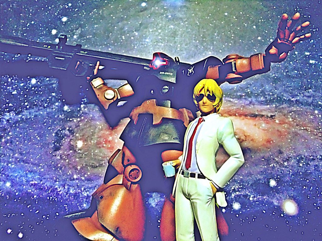 シャア専用リックドム　お披露目です。　沢山の観覧ありがとうございます。御礼と言っては難ですが？新規撮影版（編集無し）に４枚差し替えましたので合わせて楽しんで貰えたら幸いです。–2枚目/制作者：gtarou