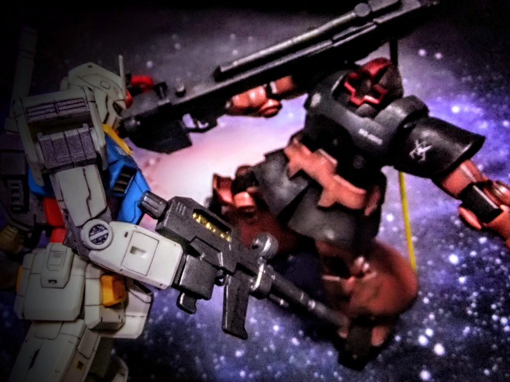 シャア専用リックドム　お披露目です。　沢山の観覧ありがとうございます。御礼と言っては難ですが？新規撮影版（編集無し）に４枚差し替えましたので合わせて楽しんで貰えたら幸いです。–4枚目/制作者：gtarou