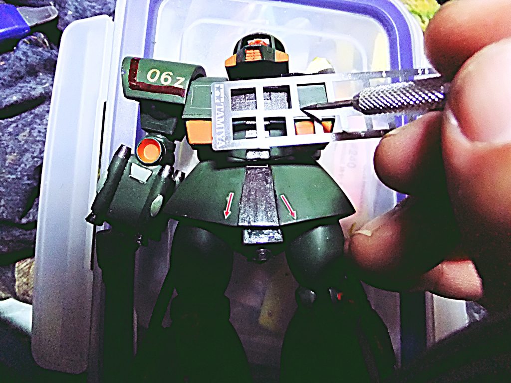 ケガキに使用したのはwaveのカービングニードルです。ケガキ用の道具は値がはるものが多いのですが?この道具は安価(600円位!)で使い勝手が良いので愛用しています。