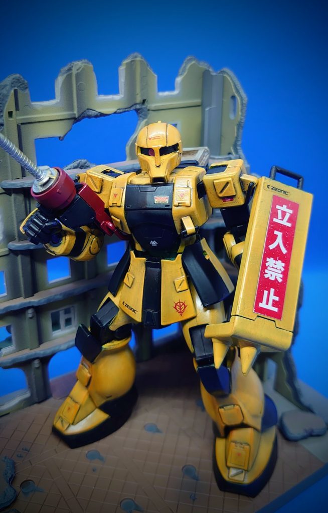 手持ちのドリルは、デミトレーナーの拡張パーツセットを使用しました。本体は、MSGパーツを貼り付けまくりです。