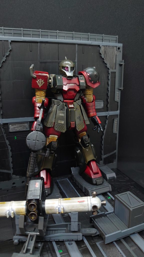 元々作成・塗装した機体をウェザリングでお子さんのイメージに合わせて、デカール貼り、リアルタッチマーカーとウェザリングマスターで仕上げました。