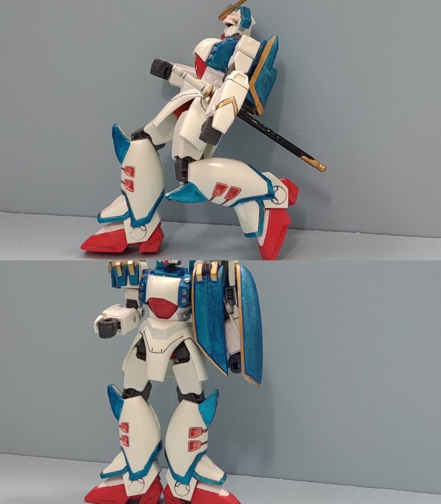 腰パーツのせいで膝立ちは無理でした( ;∀;)けど太ももの回転軸のおかげで多少はポージングできます。