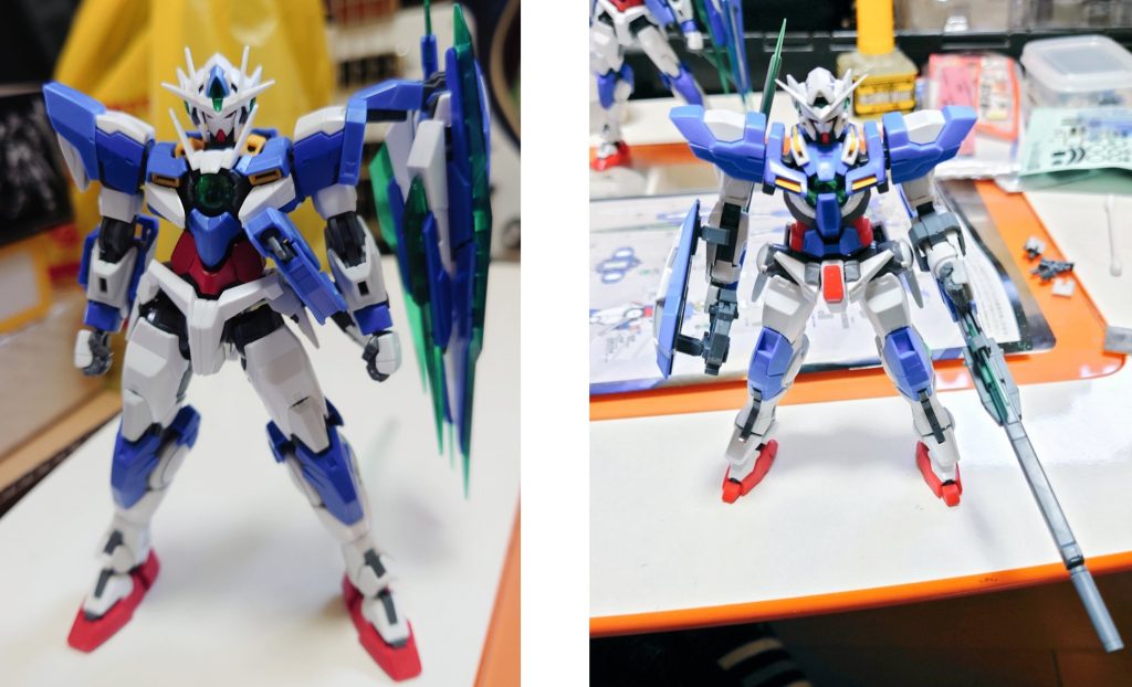 ベースにしたガンプラはエクシアリペアⅢとクアンタ