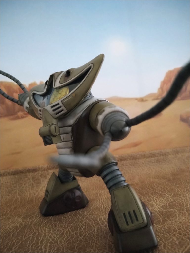 で、ホームセンターで使えそうな物探して《あっ！これいけるかも😁》と思い購入😚…このアッグガイの肩のパーツは、魚釣りで使う　　　　　　　　　　　　　　　　　　　　　浮き釣り用の『ウキ』で作る事に致しました!😆　私の中では、中々面白い工作でしたので、塗装前に写真に残しておけば良かったと、少し後悔しております…🥲