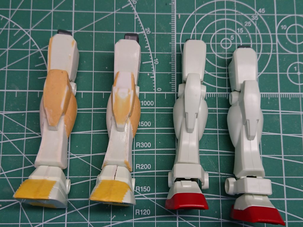 自分にとってガンダムの第2の顔は膝とふくらはぎなので一番こだわって改造しました!!