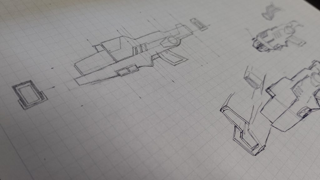 オリジナル武器設計図オールラウンダーで戦える形を模索しました完成したのは違う形ですが