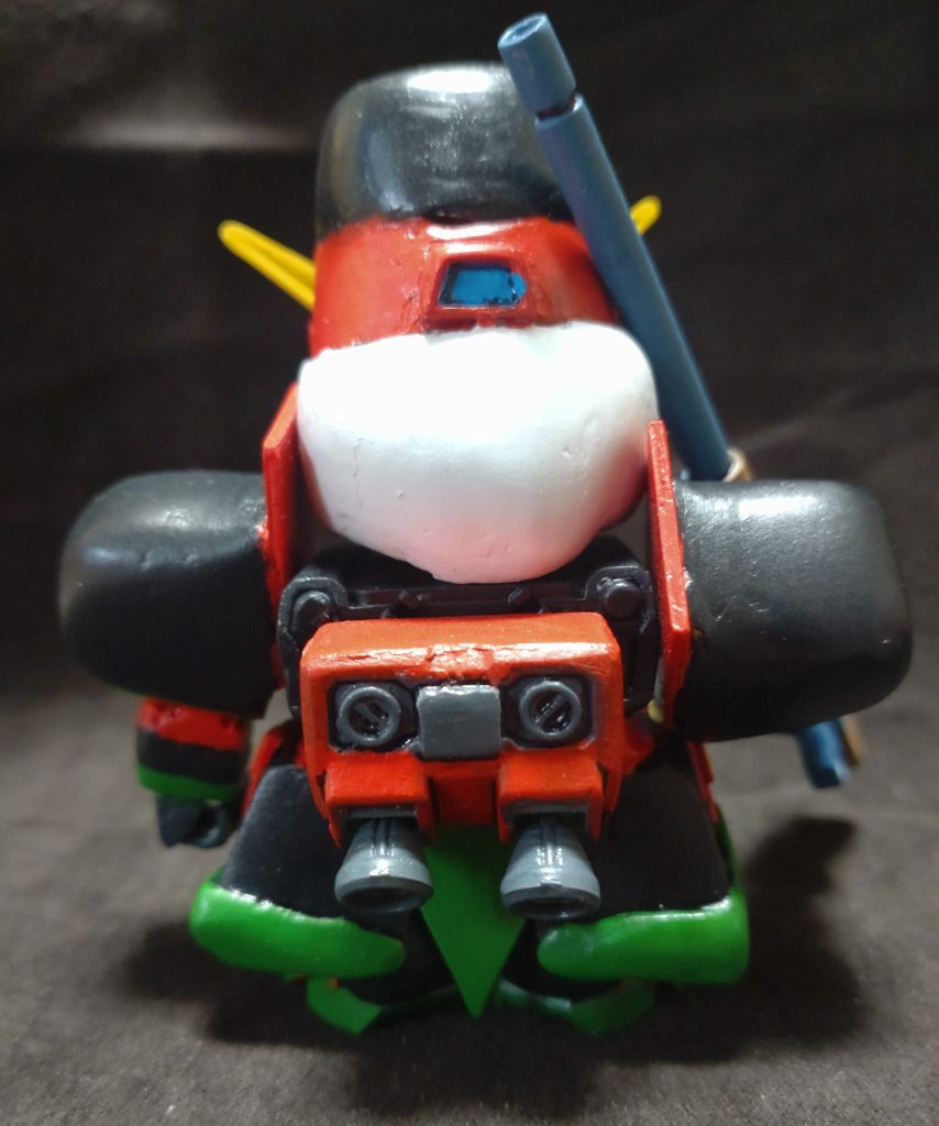 バックパックがすごくシンプルで助かりました（笑）RX-78のを軽く加工したのみ。