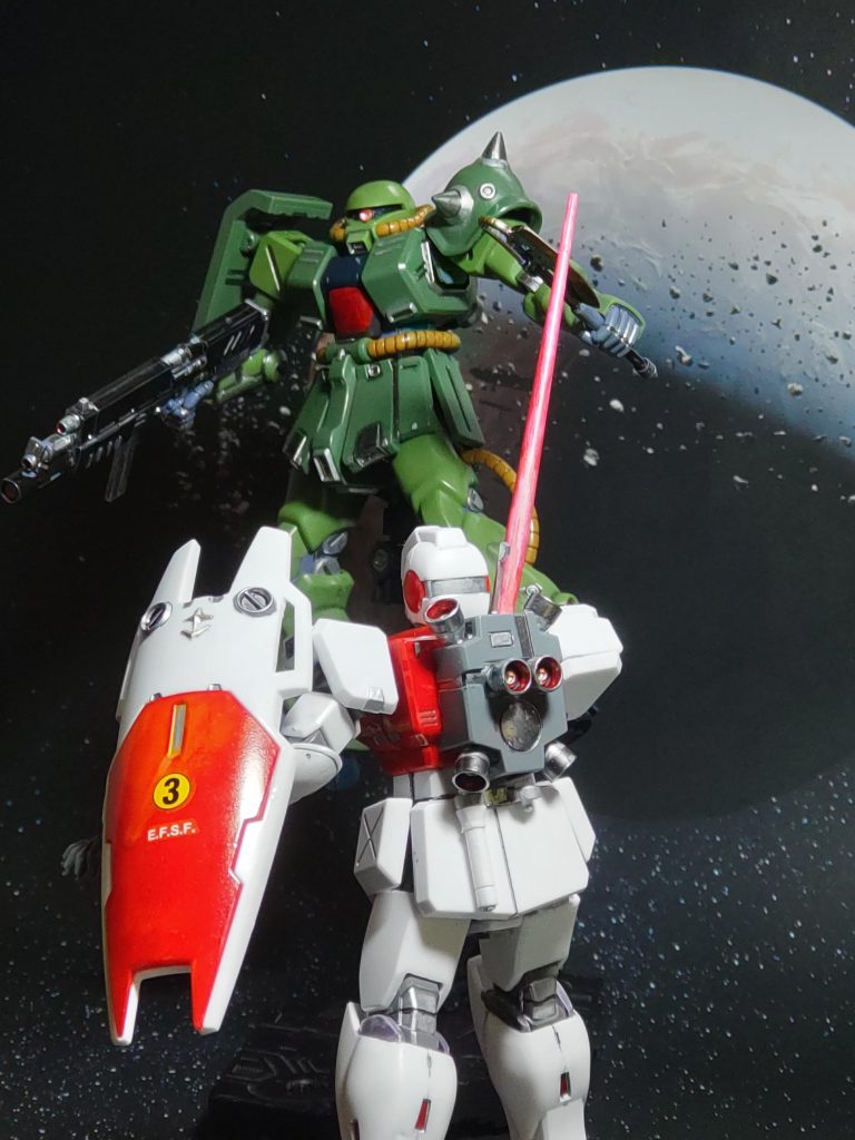 ザク改とチャンバラただ、ザク改の方はバーニィのイメージが強すぎて、どうしてもダブるのが難点