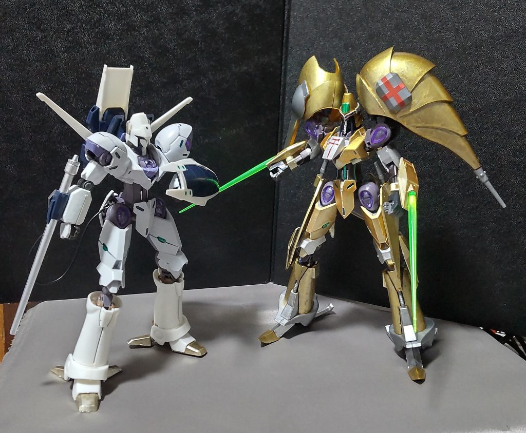 スパロボだったらこの時点で、エルガイムは撃墜されるかも。※防御しても一気にHPが0になるため。