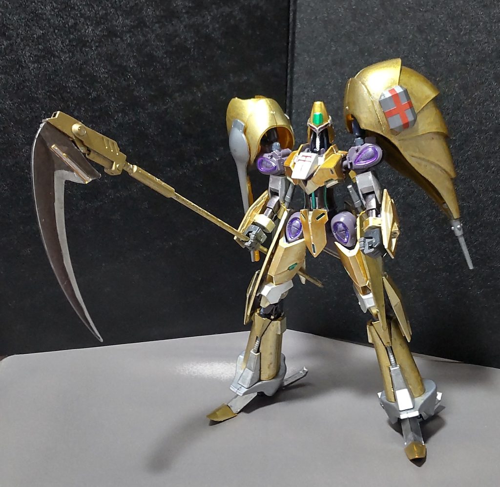 サイズ(鎌)オージといえばやはりこの武器ですよ。※こちらは1/100ガンダムデスサイズのビームサイズにオージのサイズの刃を付けたものになります。