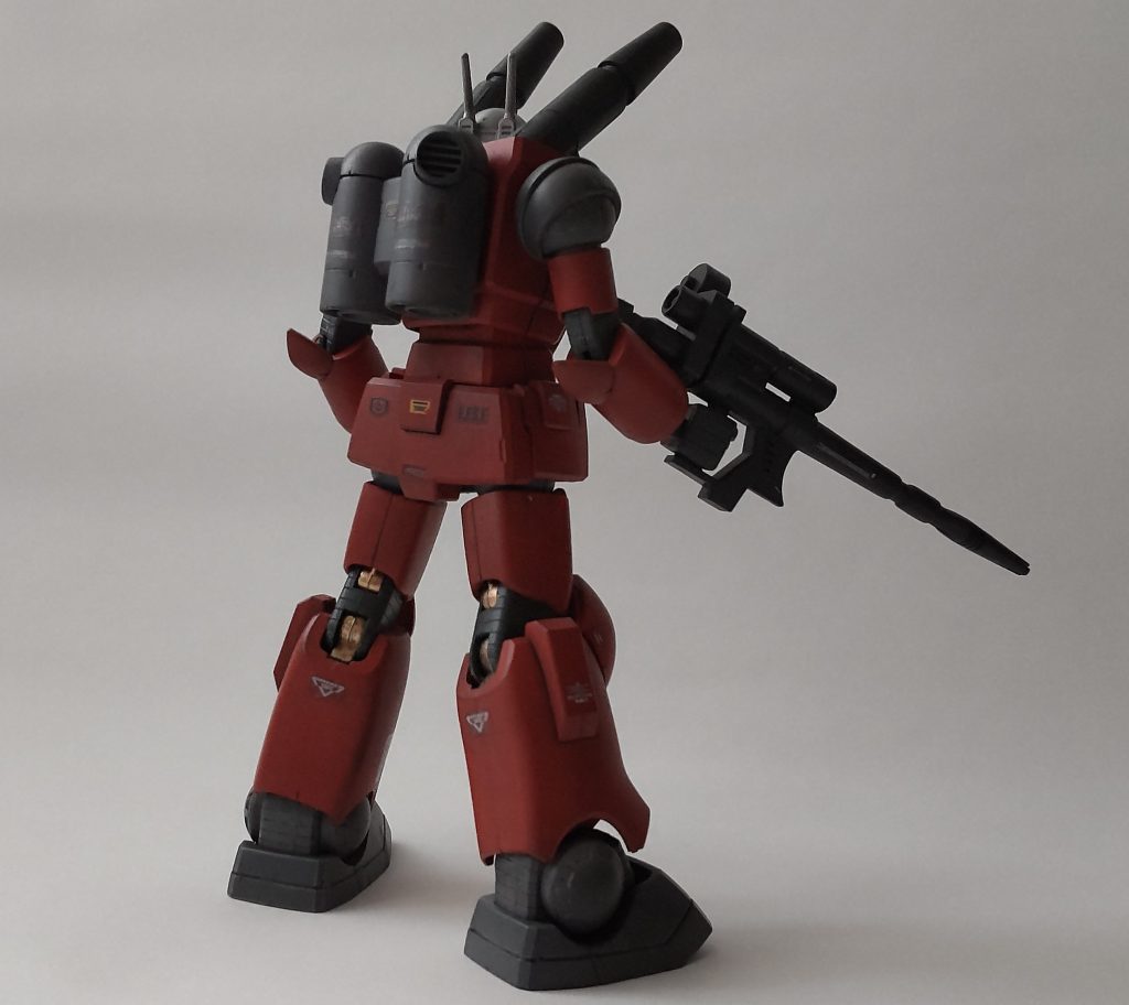 リアビューです。今回、デジラマに出演したジムはまたの機会にご紹介いたしますm(_ _)mガンダム、ガンキャノンと流れがきているので次はあれ予定ですがどっちにしよう。