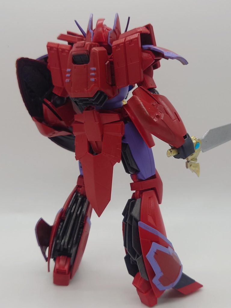 パチ組してた時からつくづく思ったのですが、これデザインしたシドミード御大やっぱスゲエ…んでもってこれを立体化するバンダイさんマジ脅威のメカニズム(笑)スラスターベーンの構造とか軽く感動しますね(*´∀｀)個人的にはそんな個性的なデザインにガリアンらしさを程よく載せたバックショットが結構ハマったと思っております。