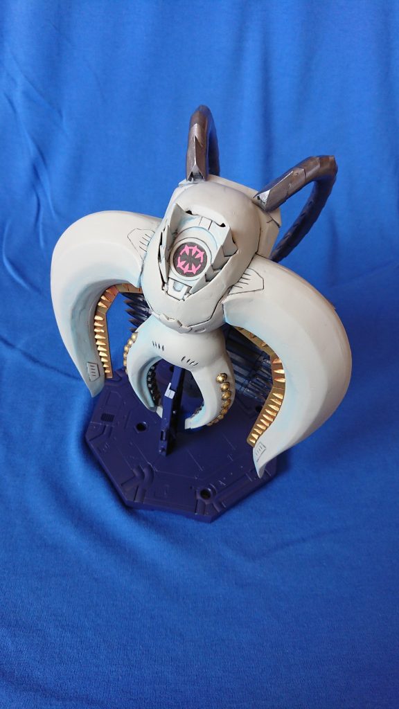 単行本11巻42話のイメージで。この機体は見た時に、まさに一目惚れ。w長谷川メカは大好物なのですが。その中でも一際異形なその姿は、本当に衝撃を受けたのを覚えてます。正直。メルトバロック初登場時は、◯徒じゃん！大丈夫なのか！？と、要らぬ心配をしたものです。(笑)