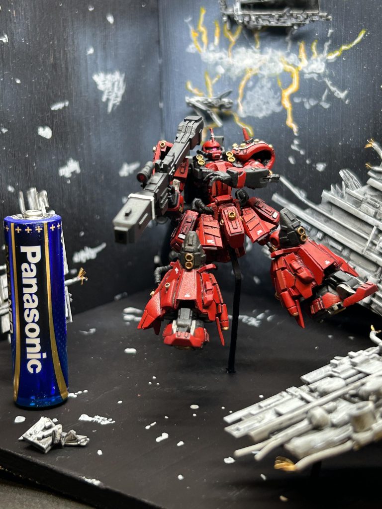 恒例の電池とのツーショット。