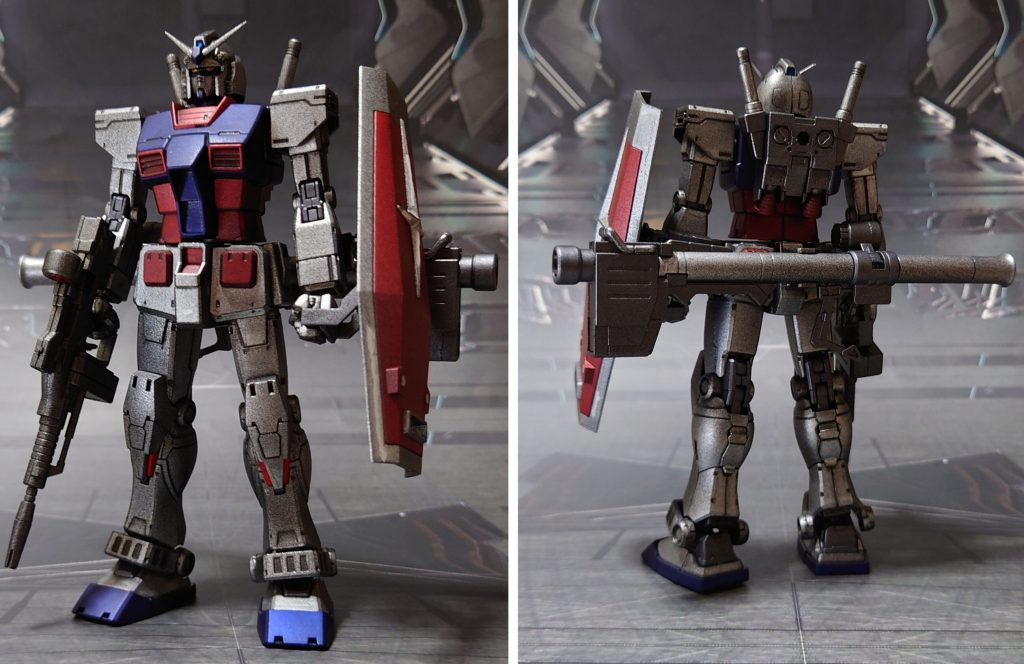 アーマーを脱いだ、素ガンダムで前後ろ。