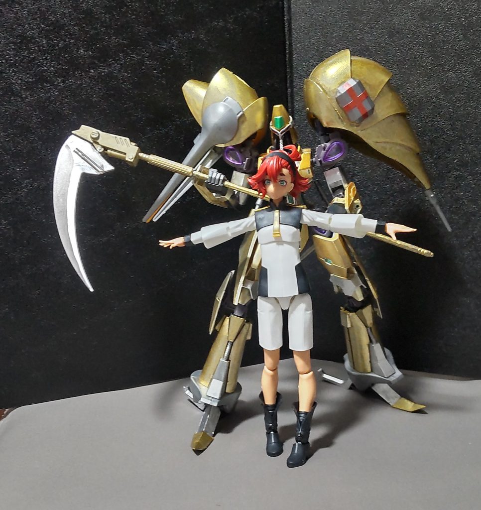 特に深い意味はない一枚。もし、この機体に乗っているのがプロスペラだったら、スレッタはどう戦うのでしょうね?