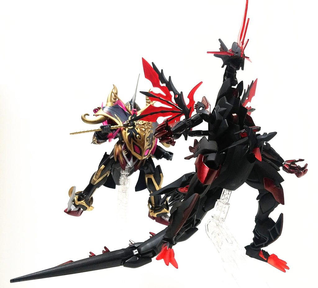 ダークグラスパードラゴンを使役するウォーロックイージスガンダム