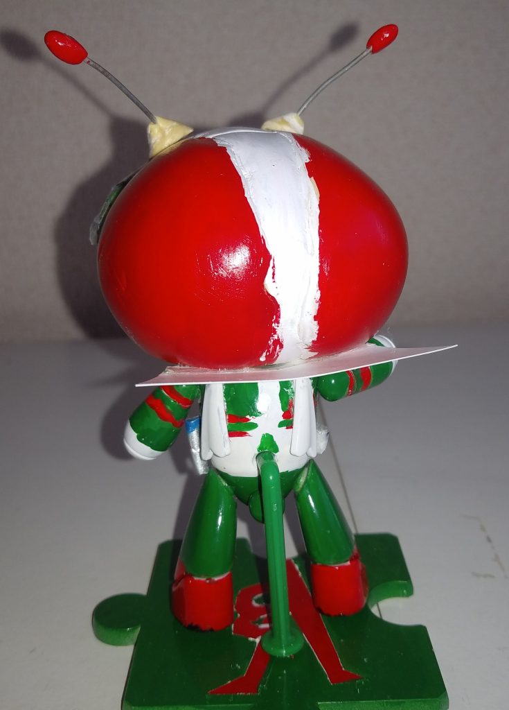 後ろ。♪(3番)し~ろい 白い 白いマフラー 付属のリボン製