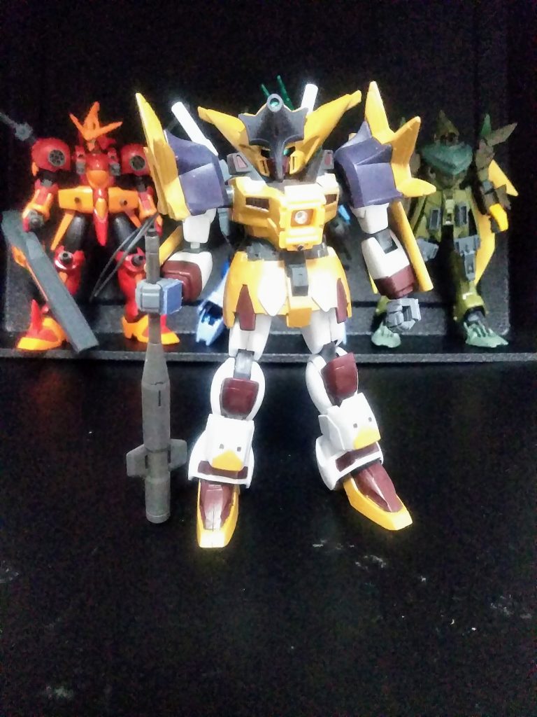 「まずは《邪王狂乱死殺暗黒じ…んん!》その壱、『地暴将 ガンダム オーガ』コヤツの怪力に怯えるがいい!」 …こほん!