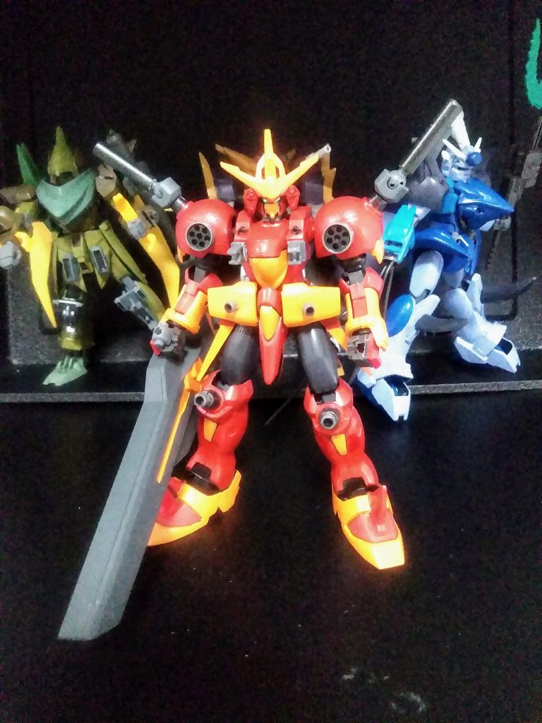 「トリを飾るは《邪おうきょ…えぇいっ!もうっ!よいわっ!!》その四『炎獄将 ガンダム サラマンダー』圧倒的破壊力っ!地獄の業火に焼かれて眠るがよいっ!!」…うぅ!ごほんっごほんっ!!「どうした…師…東方不敗?顔が真っ赤だぞ?」「えぇぃっ!うるさいっ!!」