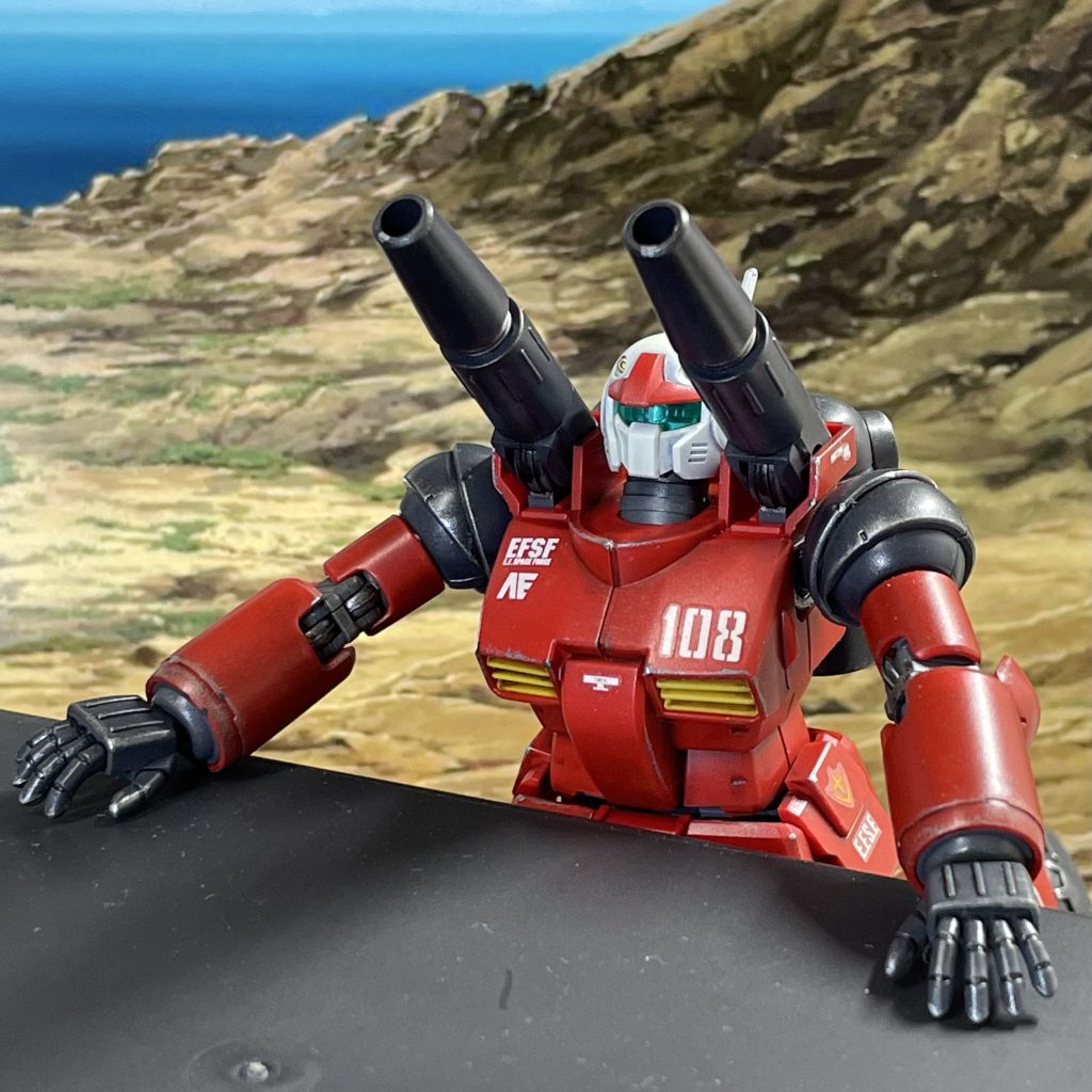 あのポーズのつもりですが岩がないので「オヤジ!いつもの!」みたいな感じになってしまった。