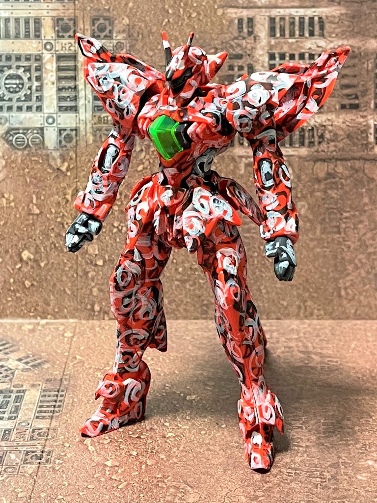 (　。￣v￣。)ﾉ 今回はジャンク品として２００円で売っていたAGゼイドラをキャンバスにしました。色分けが少ないモデルはこのような作品には有利に働きます♫