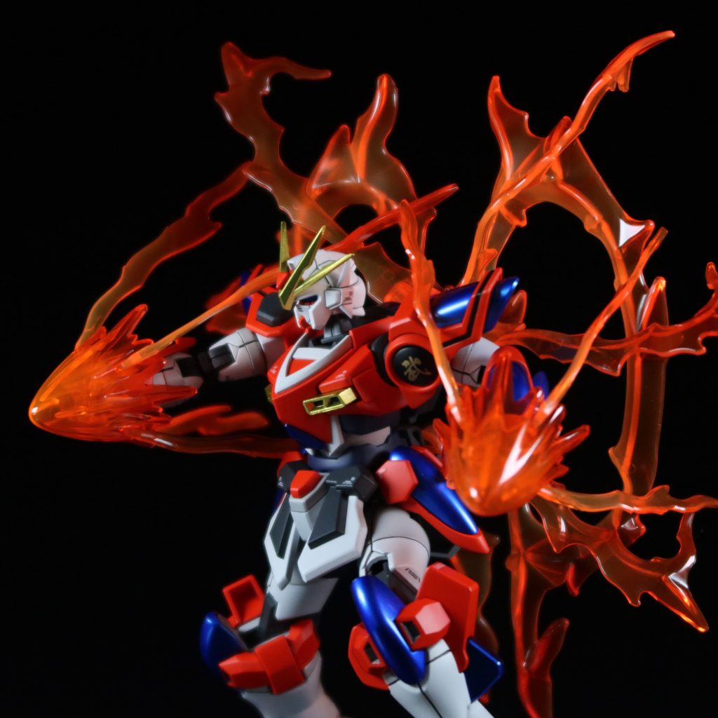 炎エフェクトはクリアーレッドを使用し、グラデーション塗装で仕上げました。