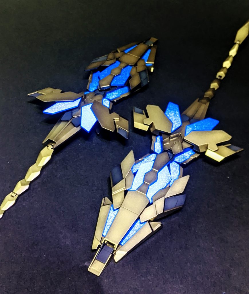 スパッタリングと発光が同時に映える照明が難しい