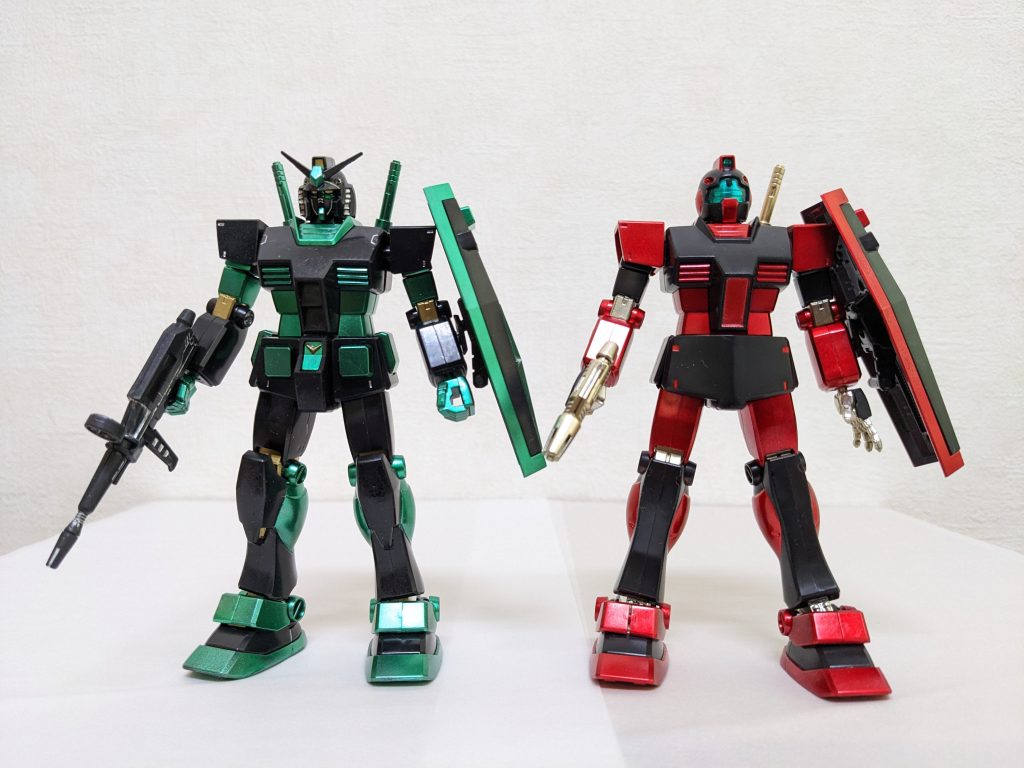 ガンダムとエコプラツーショット塗る箇所は、なるべくガンダムと印象が被らないようにしてみましたが、どうでしょうか❓