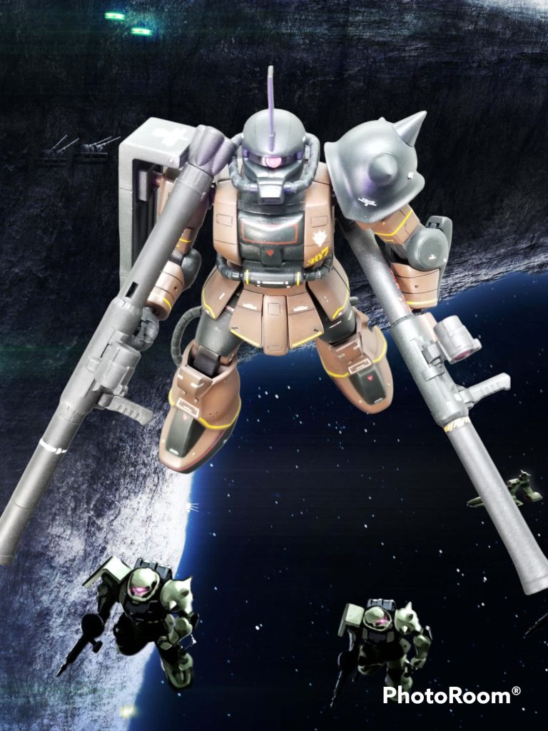 最後はア・バオア・クーでの出撃シーンにて締めたいと思います。こだわり部分をほんの少しでも見て頂けると嬉しいです🥰ジャンクリペアという拙い作品に最後までお付き合い頂きましてありがとーございます❗また、ストーリーにたくさんのいいねもありがとうございました～🙇