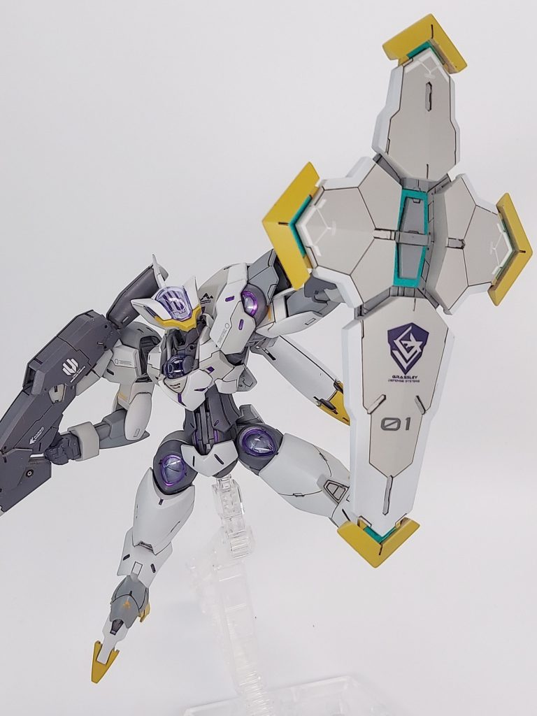 シールド展開！展開した所のグリーンも塗り分けました